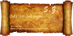 Sóti Zelinda névjegykártya